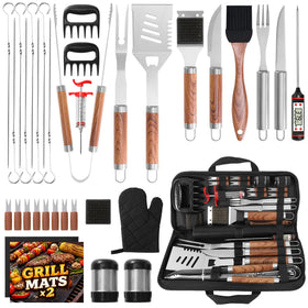 Kaluns 35pc BBQ Tools Set in case for organized backyard grilling