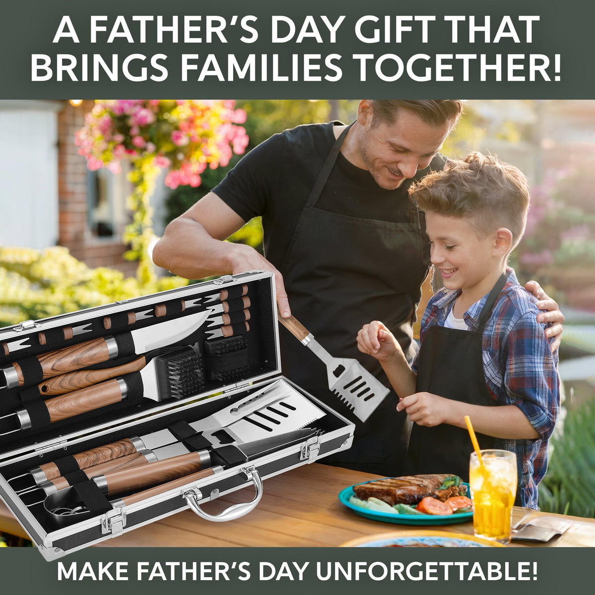 Kaluns aluminum storage case keeps utensils organized on the go.