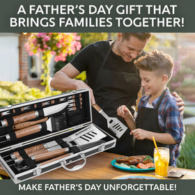 Kaluns aluminum storage case keeps utensils organized on the go.