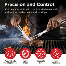 Kaluns apron and glove set for safer grilling