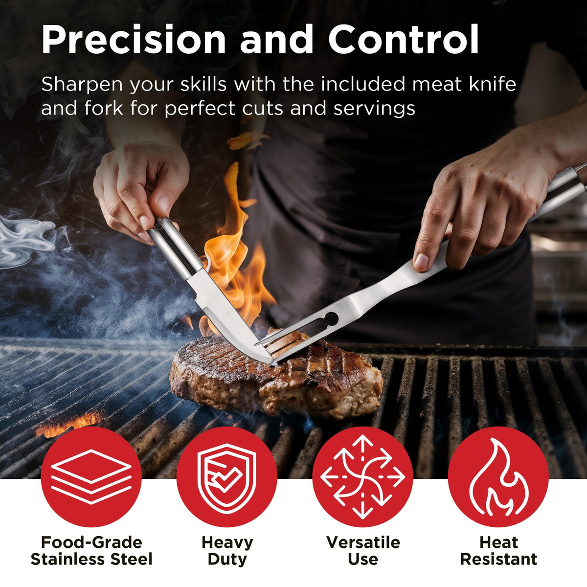 Kaluns apron with pockets ideal for keeping utensils handy during grilling