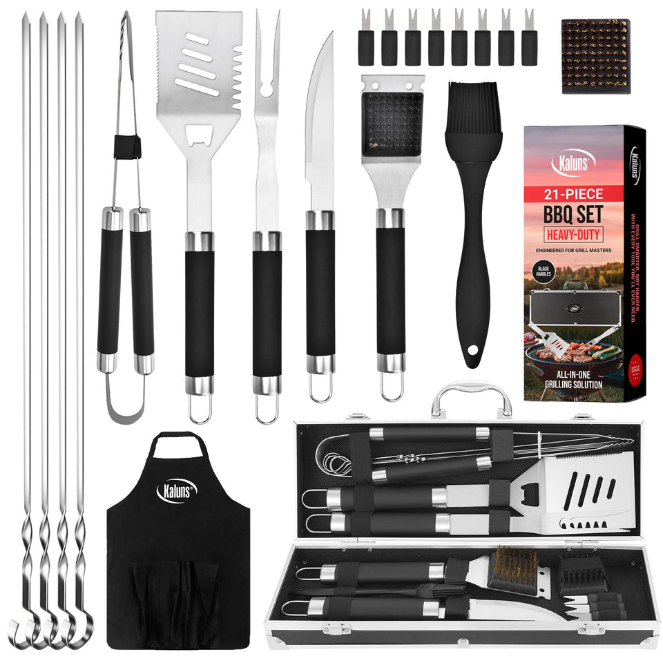 Kaluns grilling tools tongs for secure grip during outdoor cooking.