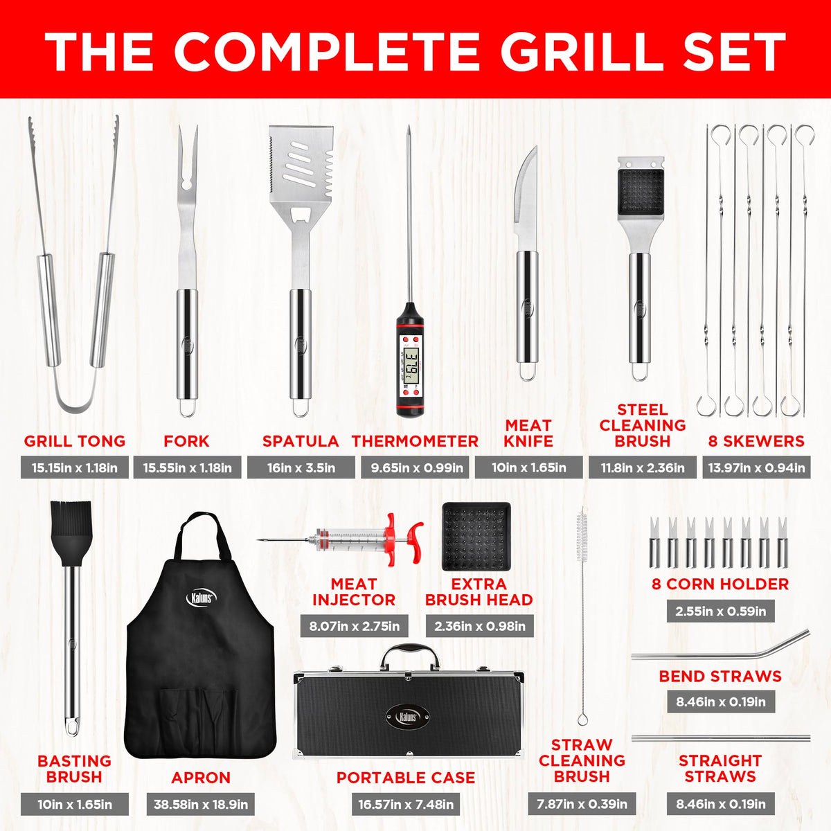 Kaluns meat thermometer for monitoring temperatures while cooking outdoors