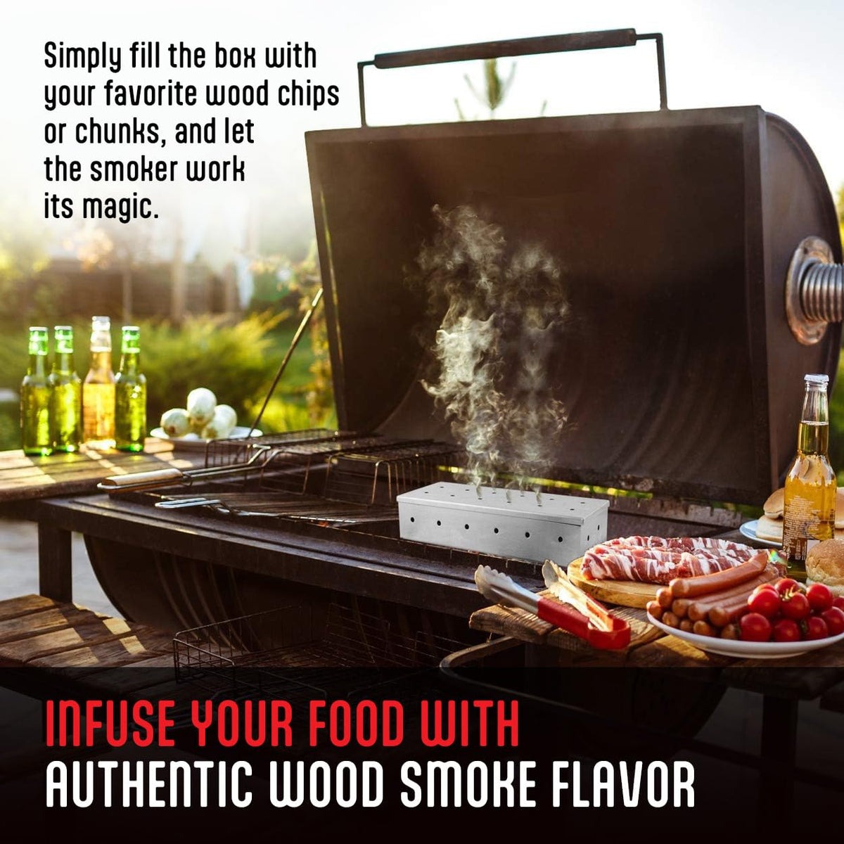 Kaluns compact design fits any grill for versatile smokiness