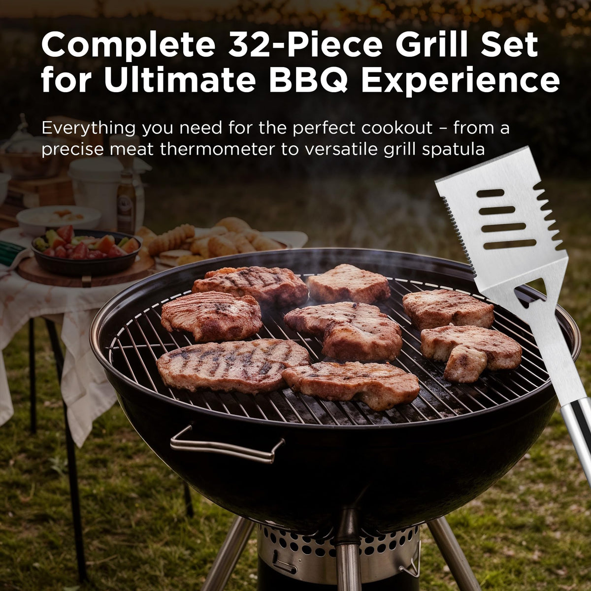 Kaluns stainless steel grill tools showing durability and rust resistance