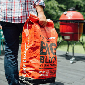 Kamado Joe Big Block XL hardwood blend delivers robust flavor and steady burns for low and slow cooking