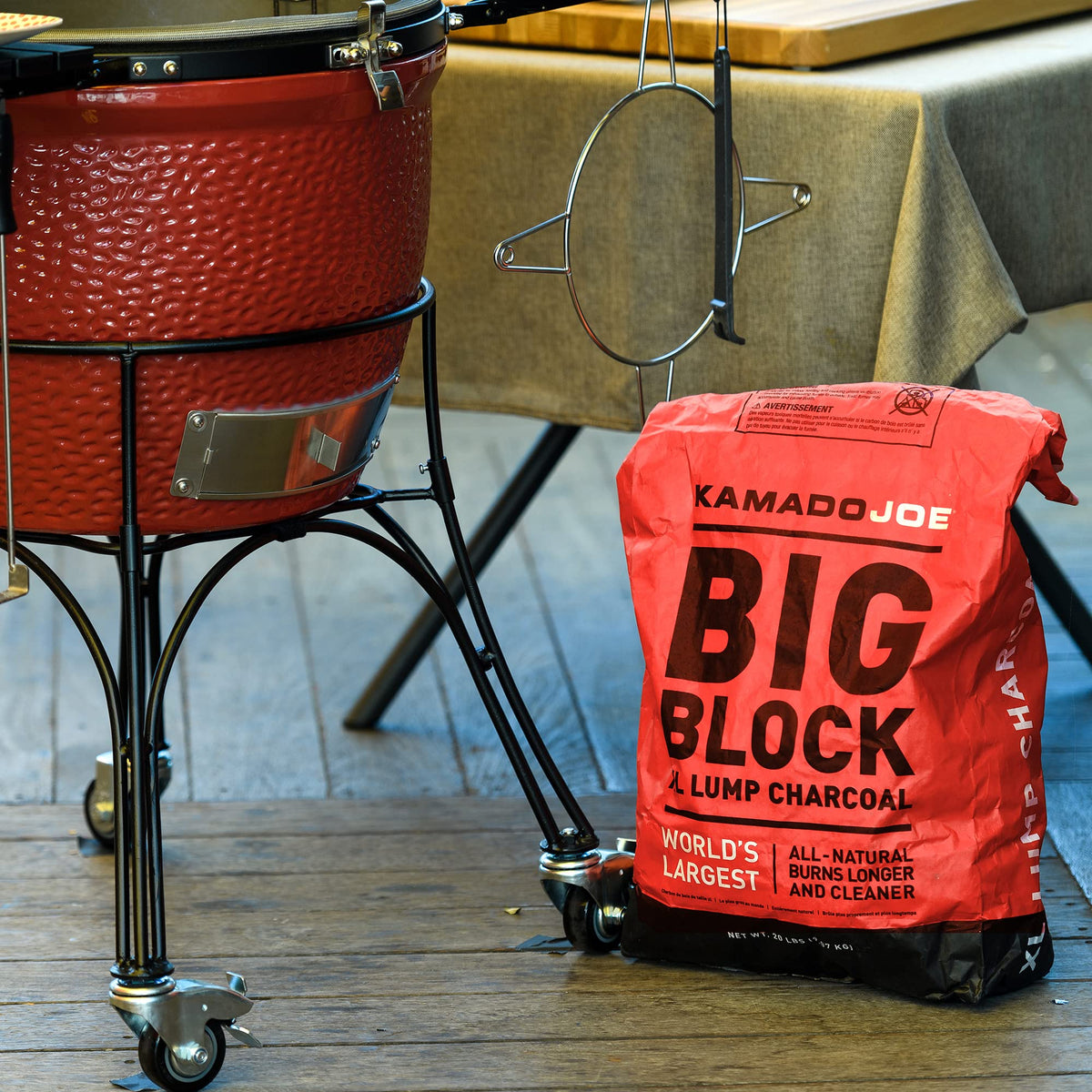 Kamado Joe Big Block XL charcoal on grill searing creates high-heat for seared steaks and juicy results