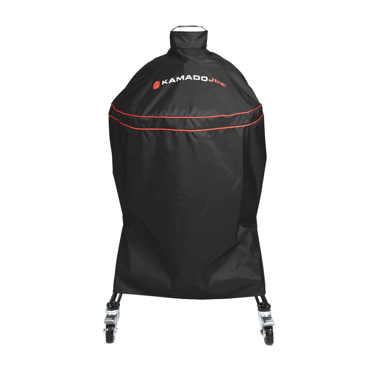 Kamado Joe Classic Joe cover waterproof full-length keeps grill protected from rain and debris.
