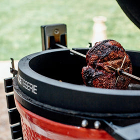 Kamado Joe JoeTisserie 18-inch spit length fits 18-inch grills with room to spare