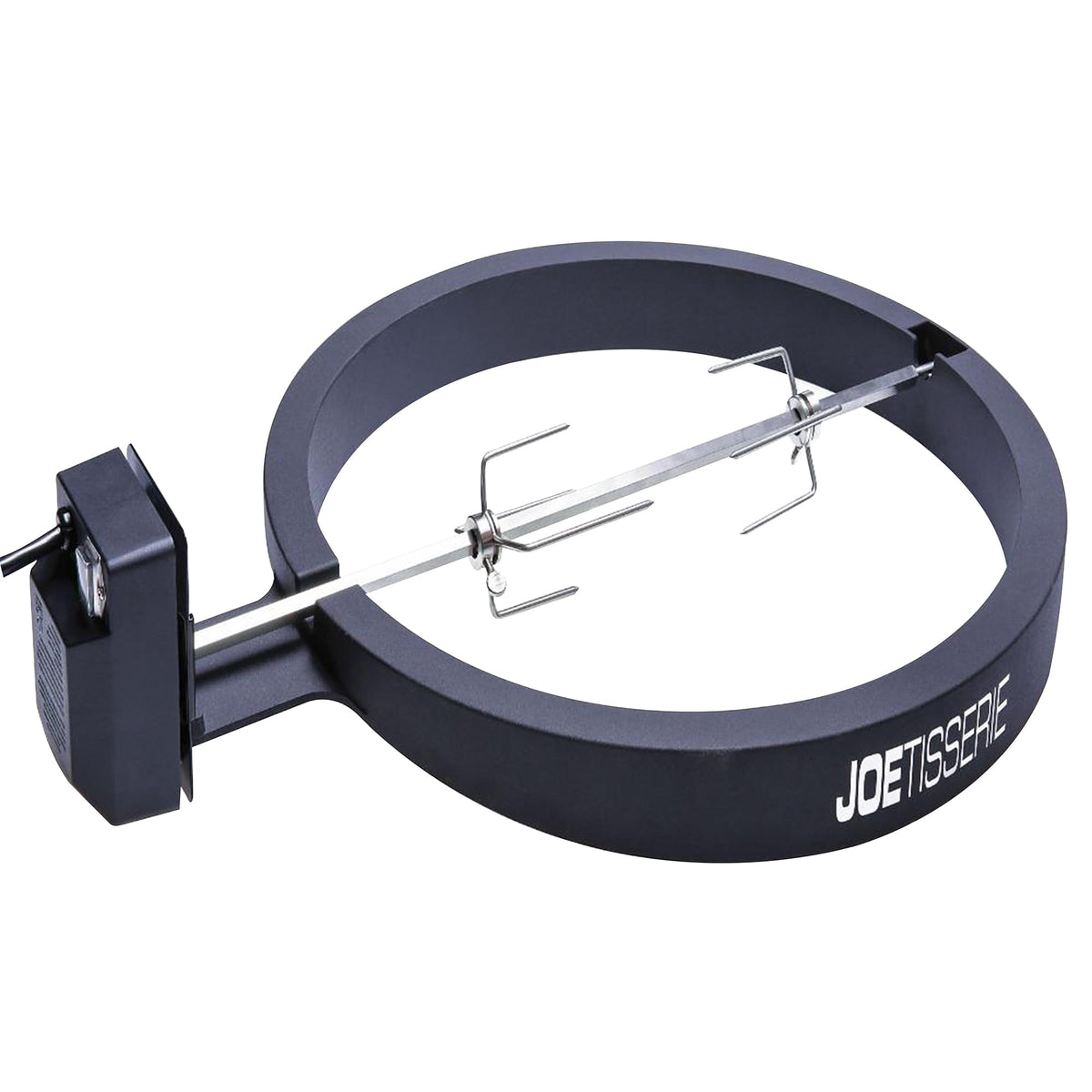 Kamado Joe JoeTisserie attached to a classic 18-inch grill for versatile roasting