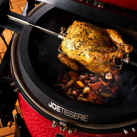 Kamado Joe JoeTisserie quiet motor spins smoothly for consistent cooking