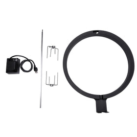 Kamado Joe JoeTisserie stainless spit rod enables durable, even roasting on large cuts
