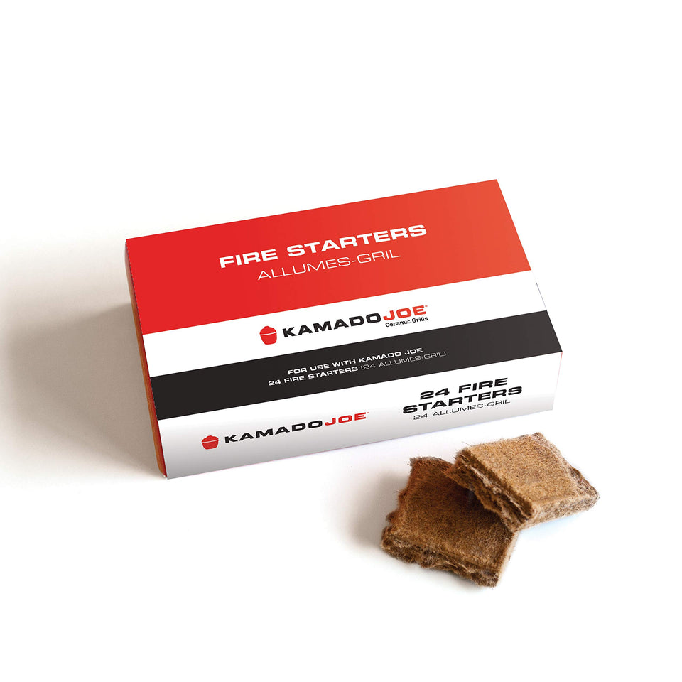 Kamado Joe pure paraffin fire starters cubes ignite cleanly for Kamado Joe grills.