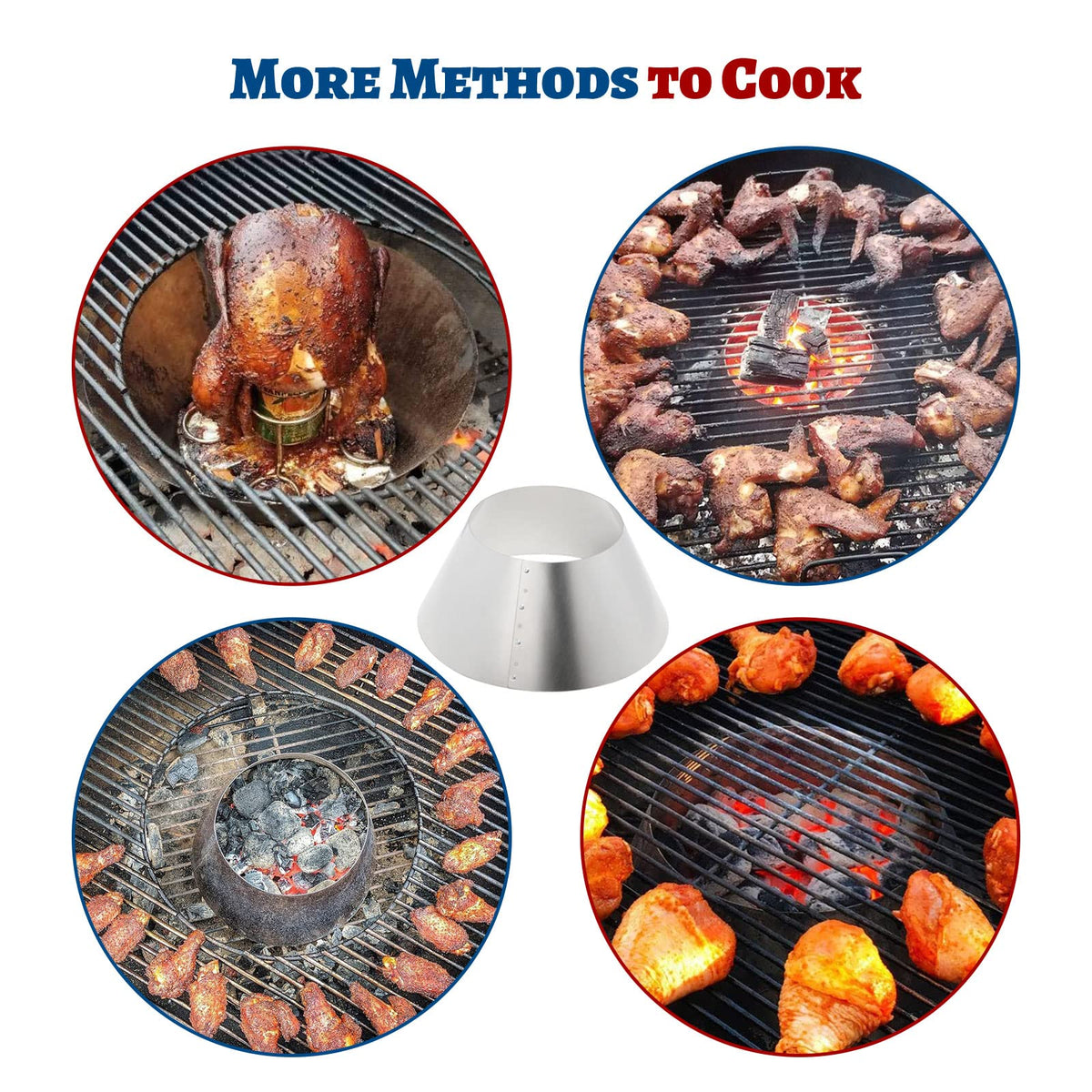 Easy setup and broad compatibility with large charcoal grills