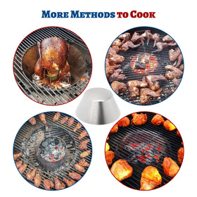 Easy setup and broad compatibility with large charcoal grills