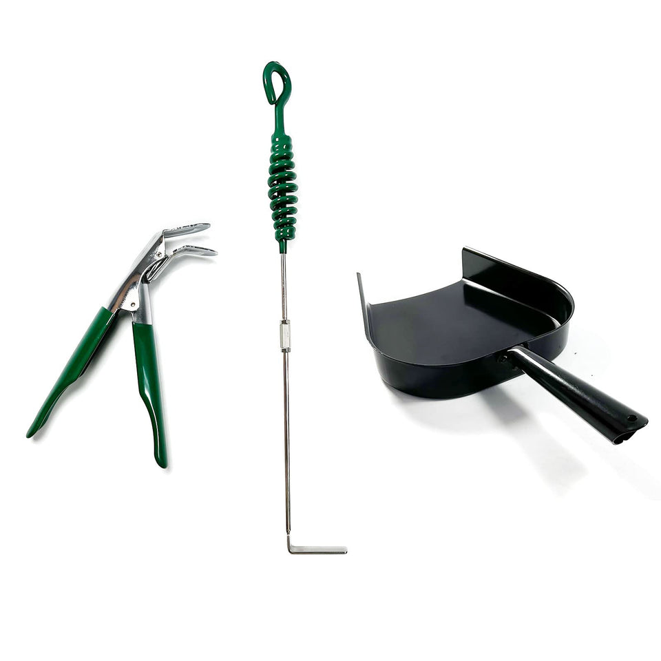 KAMaster charcoal ash pan with powder-coated steel resists rust and cleans easily.