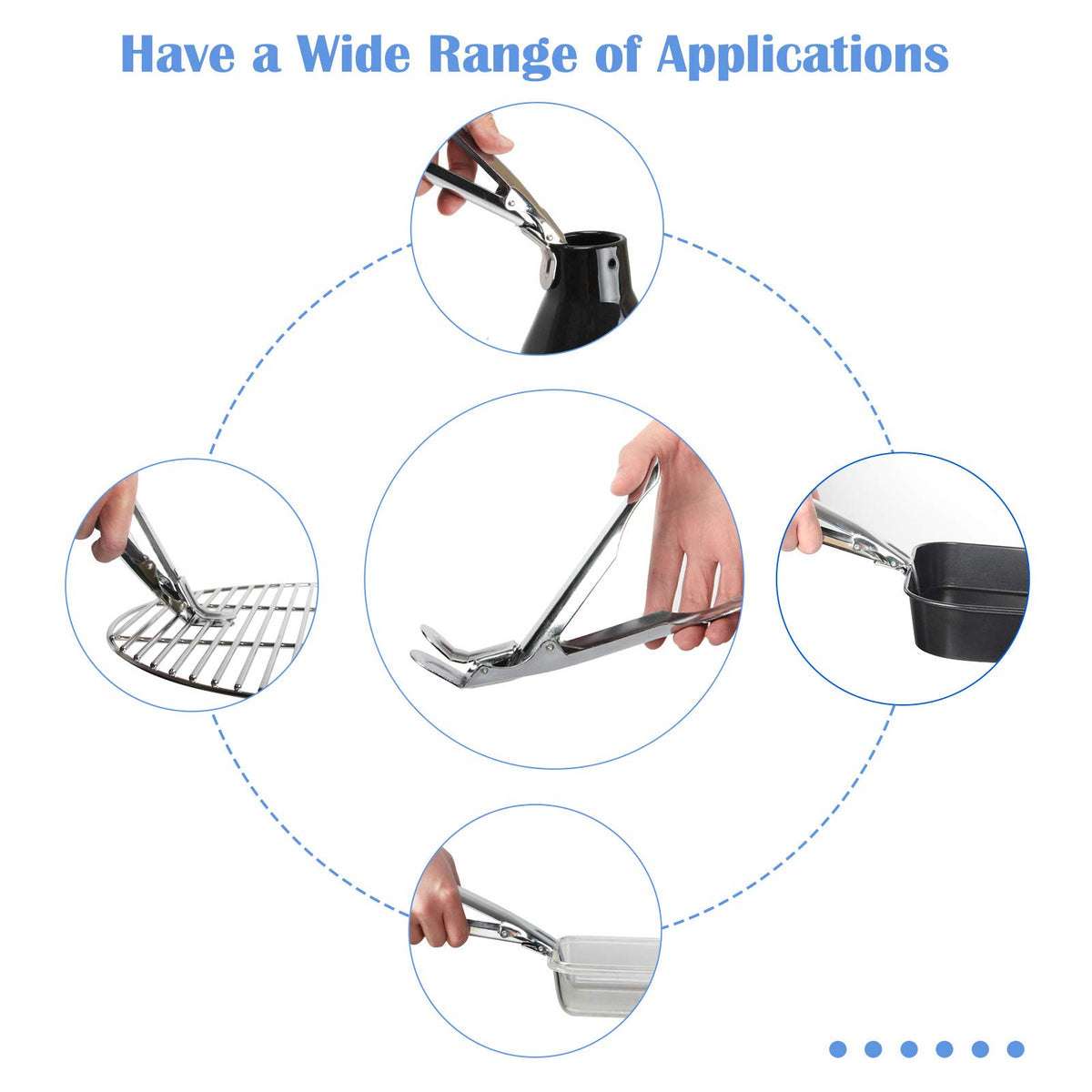 KAMaster grill grate lifter in action supports easy grate changes on the grill.