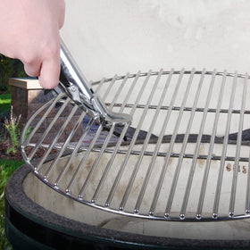 KAMaster grill grate lifter compatible with Green Egg, Weber, Primo, and more.