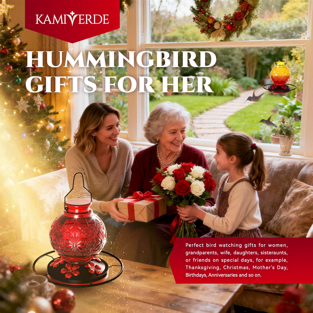 Kamiverde durable outdoor feeder stays sturdy through wind and weather