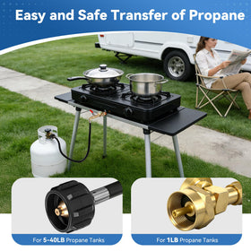 Kamnowal on/off valve provides precise control for safer refills.