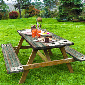 Kamoor Daisy bench covers add cohesive protection for seating.