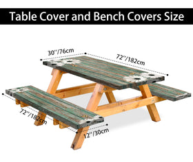 Kamoor waterproof fabric keeps camp tables dry during rain.