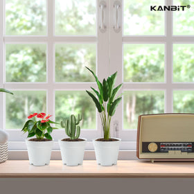 KANBIT drainage saucers protect surfaces while catching excess water.
