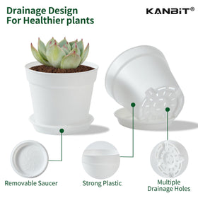KANBIT stackable pots save space when not in use.