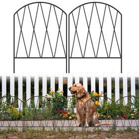 KANEODOT arch fence panels frame garden borders while protecting plants.
