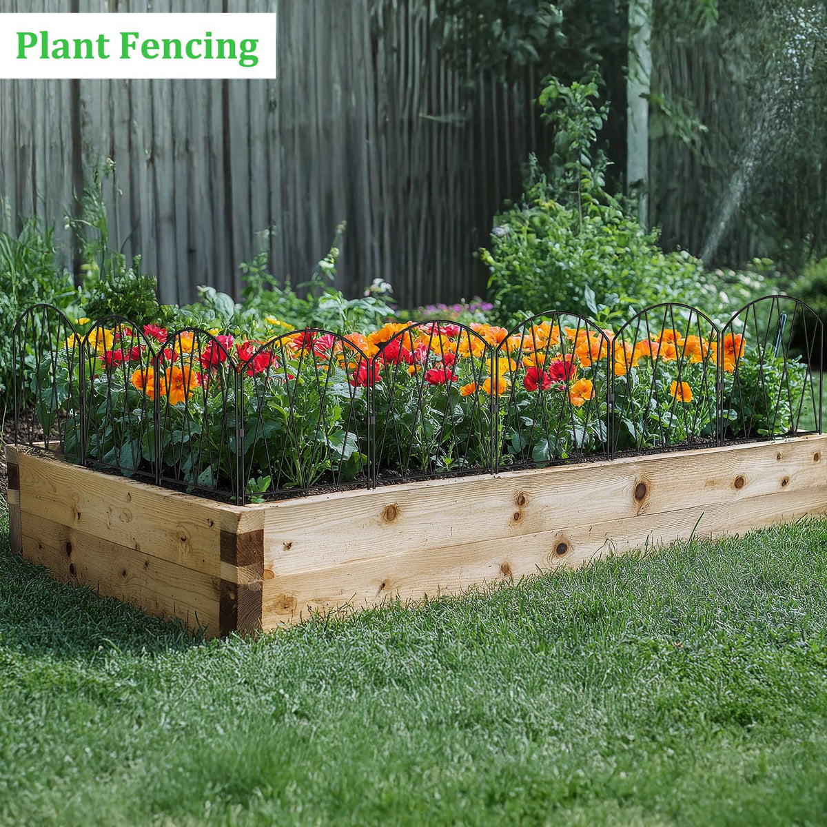 KANEODOT pet-protection fence deters dogs and rabbits from beds.