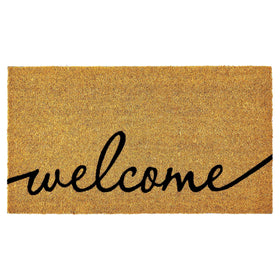 KANKUN Bold coco coir door mat at front entrance with effective dirt scraping