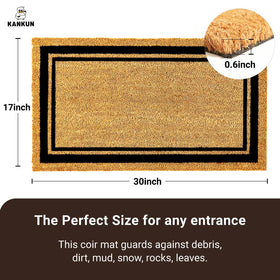 KANKUN door mat features heavy backing prevents slipping and movement.