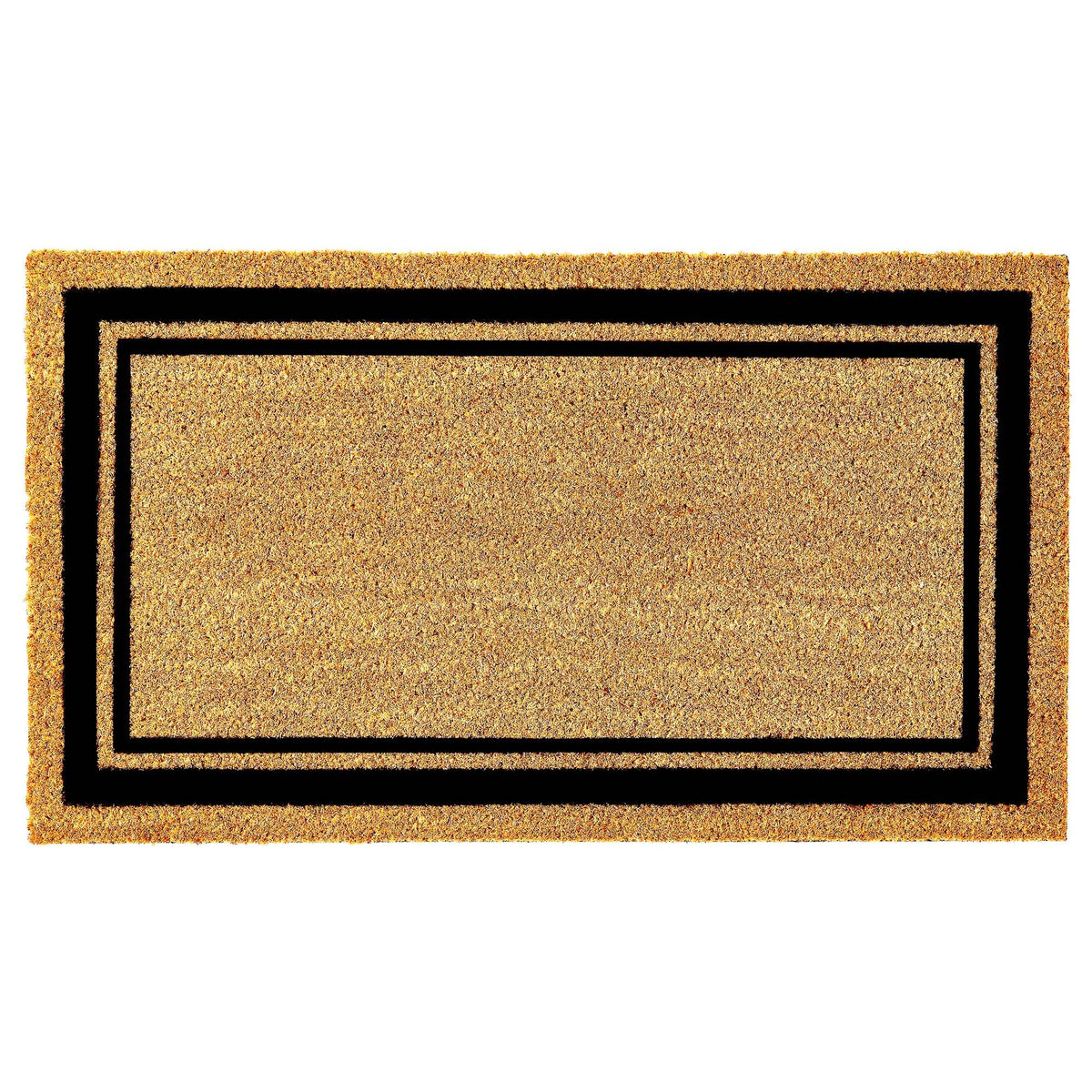 KANKUN coco coir door mat at entrance shows rugged outdoor durability and easy dirt scraping.