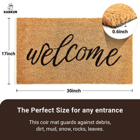 KANKUN Welcome3 outdoor-ready backing anchors mats in covered entryways