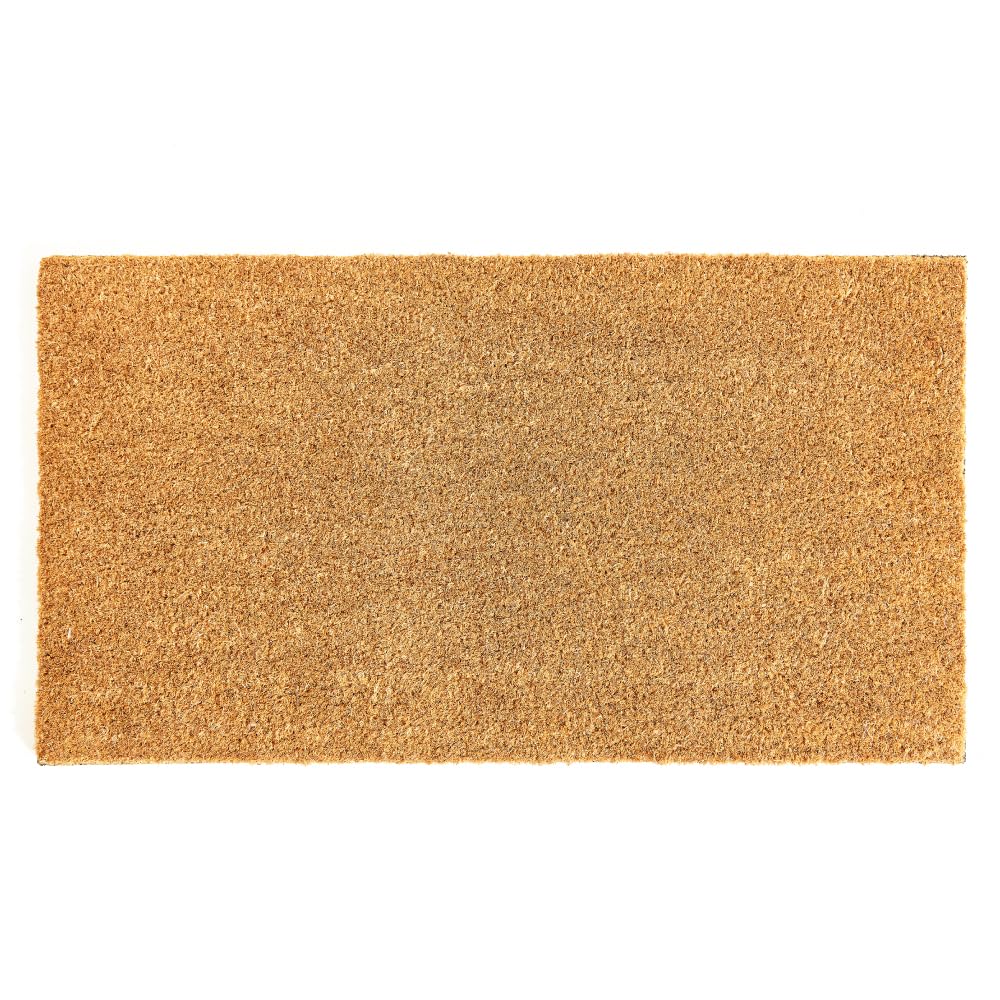 KANKUN Coco Coir Doormat front-door close-up shows durable bristles for scraping dirt