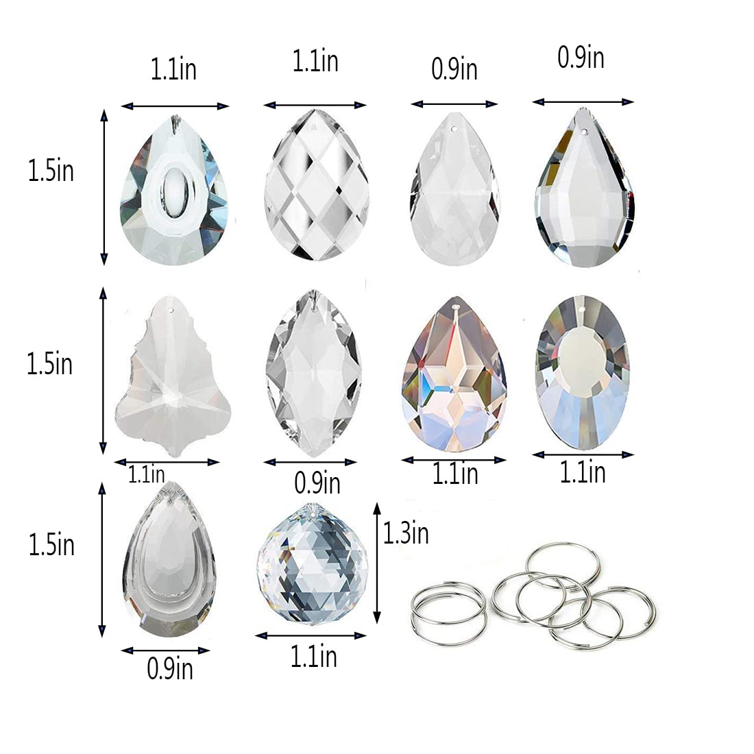 kanpura double-water-drop suncatcher pendant sparks shimmering light spots