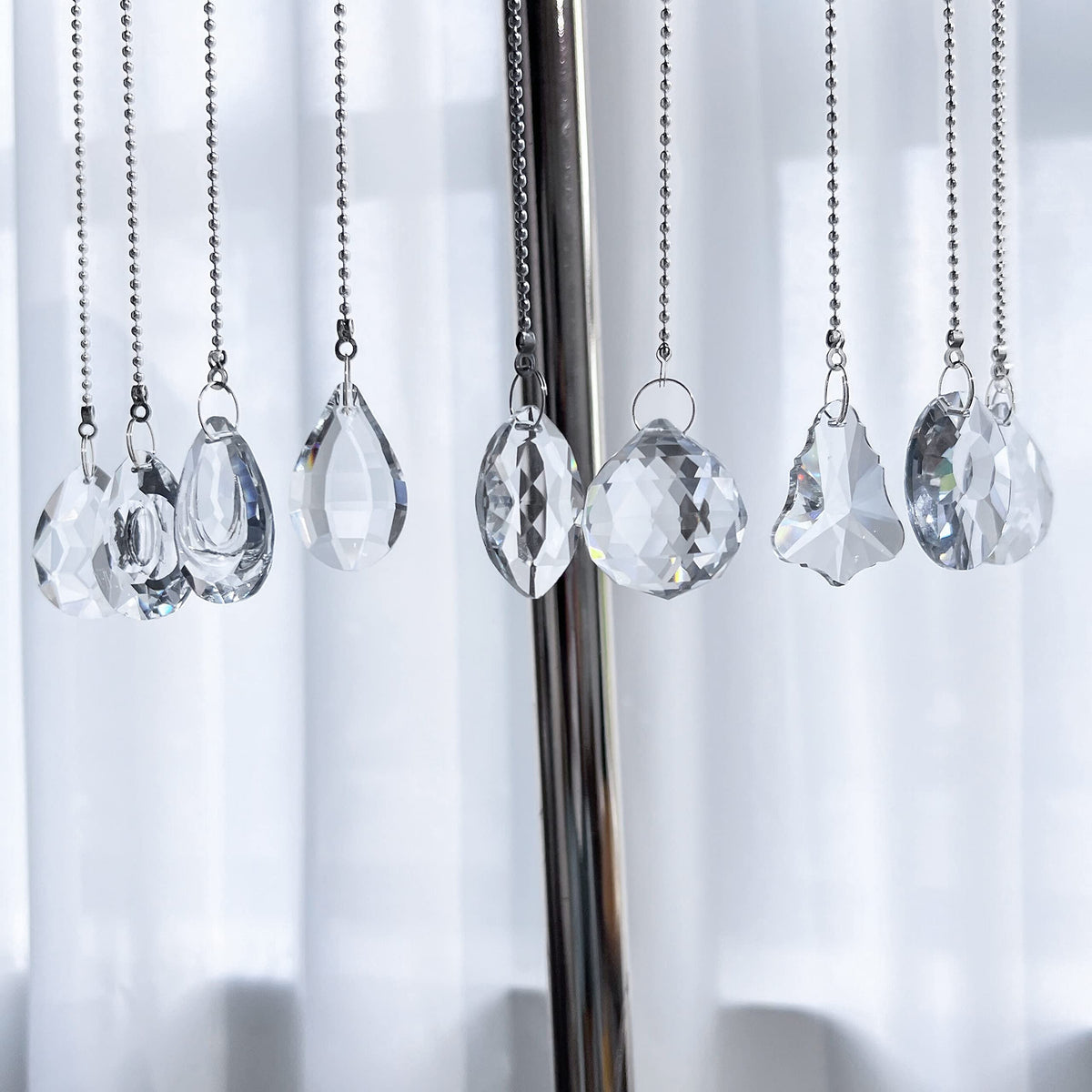 kanpura marquise suncatcher pendant refracts sunlight for eye-catching decor