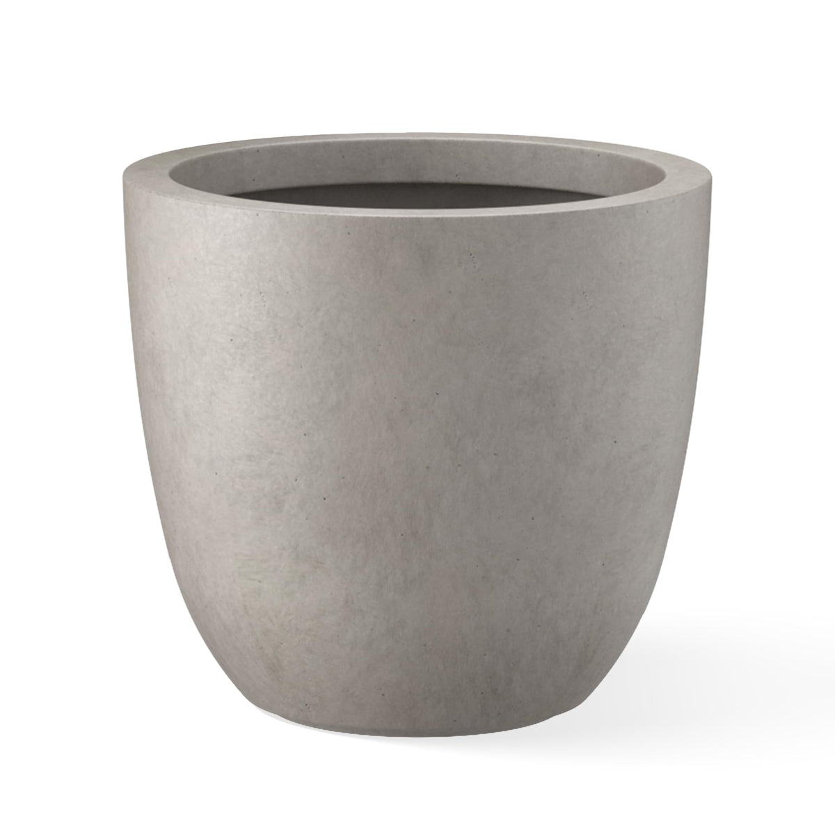 Kante 10-inch round concrete planter front view, ideal for indoor or outdoor decor