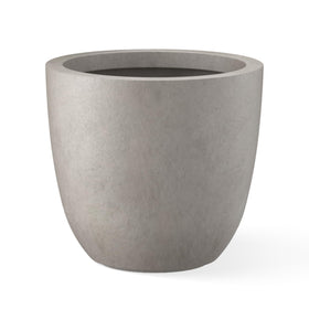 Kante 10-inch round concrete planter front view, ideal for indoor or outdoor decor
