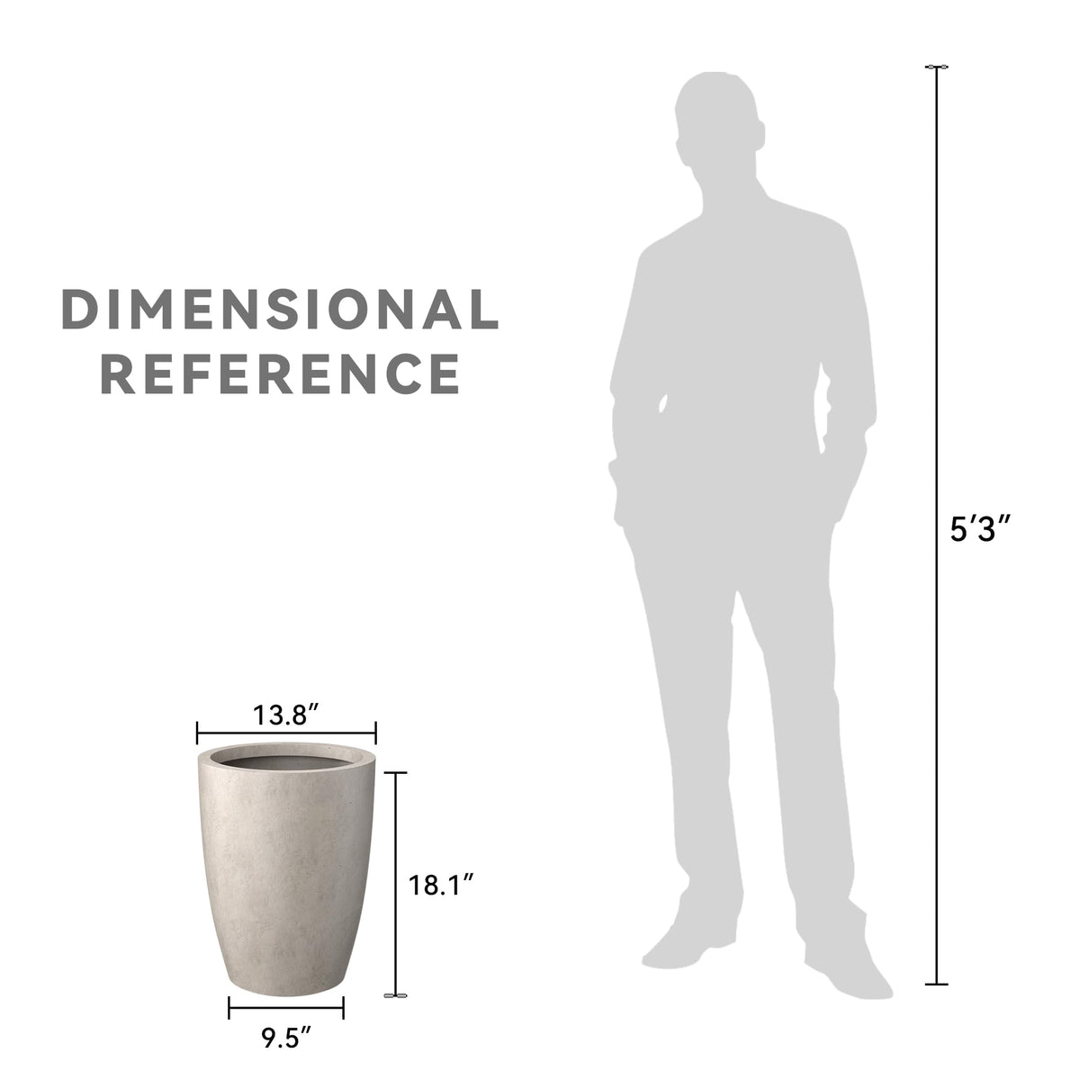 Kante contemporary planter blends minimalist lines with natural texture.