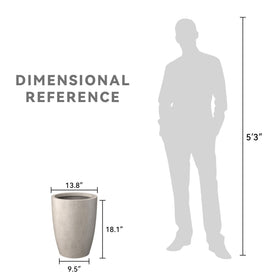 Kante contemporary planter blends minimalist lines with natural texture.