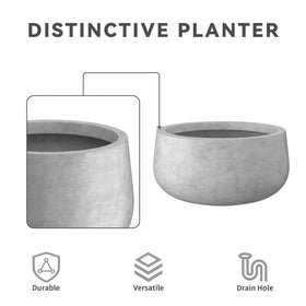 Kante durable planter resists UV and harsh weather.