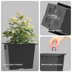 Kante set of two planters for indoor or outdoor use.