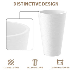 Kante tall planters set of 2 suitable indoors and outdoors.