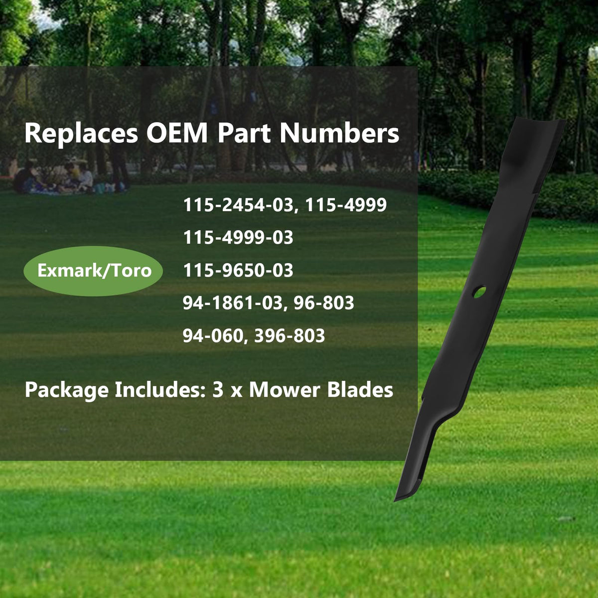 KANXAJJY 54 inch deck fitment ensures correct cutting height and deck alignment.