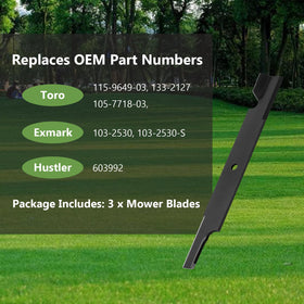 KANXAJJY Exmark Lazer Z/Turf Tracer compatibility highlighted