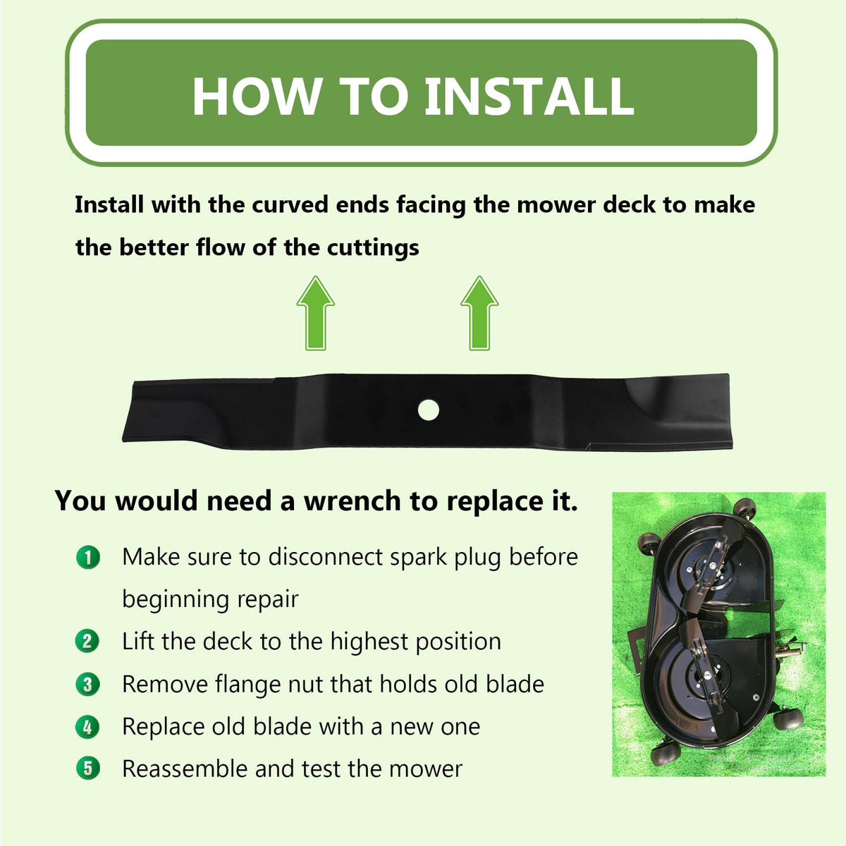 KANXAJJY gravely-zt-xl 52in blades provide smooth mowing