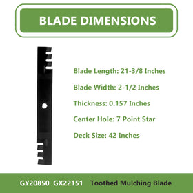 KANXAJJY GX22151 blade fitment center closeup shows 7-point star hub for mounting