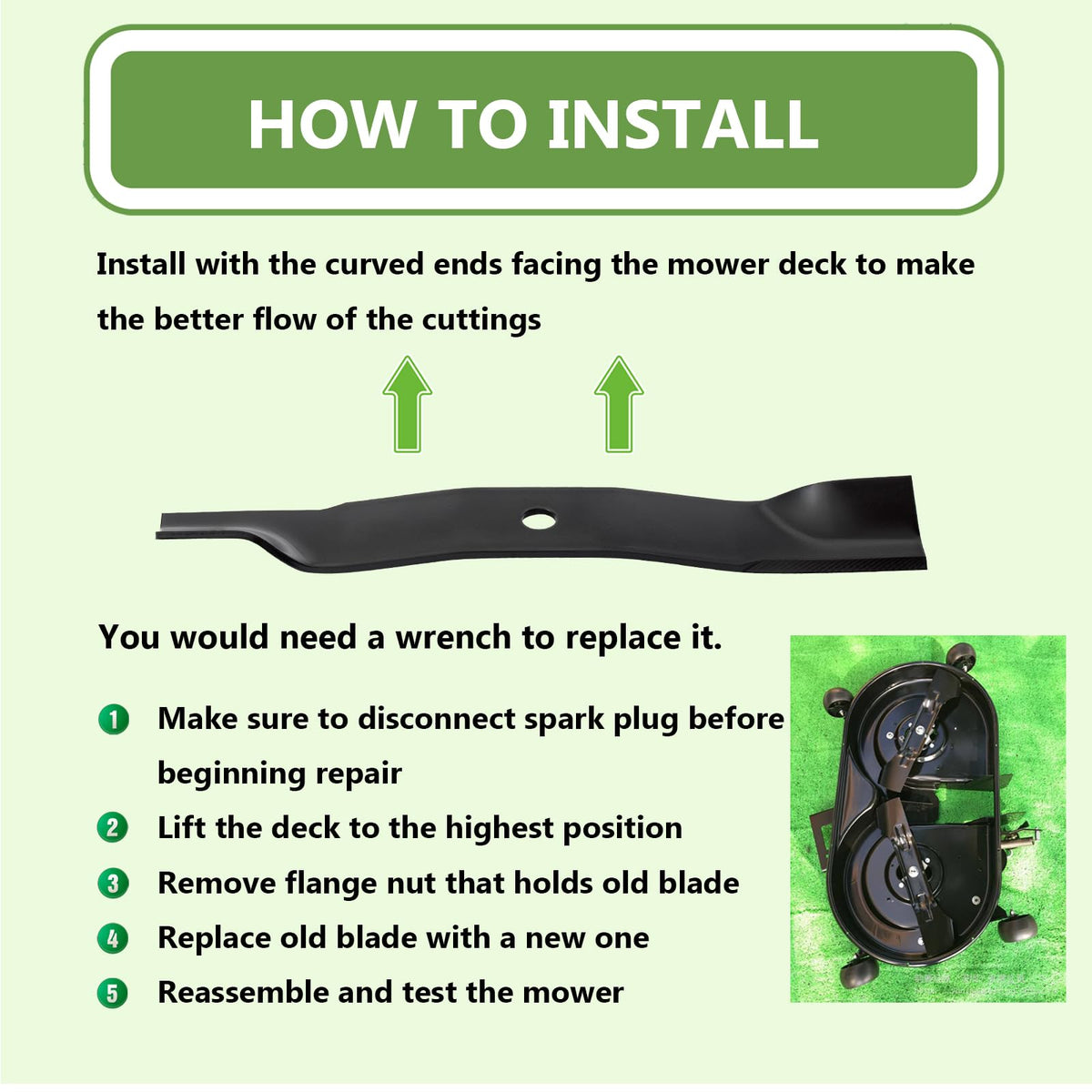 KANXAJJY heat treated steel blades resist wear for longer life.