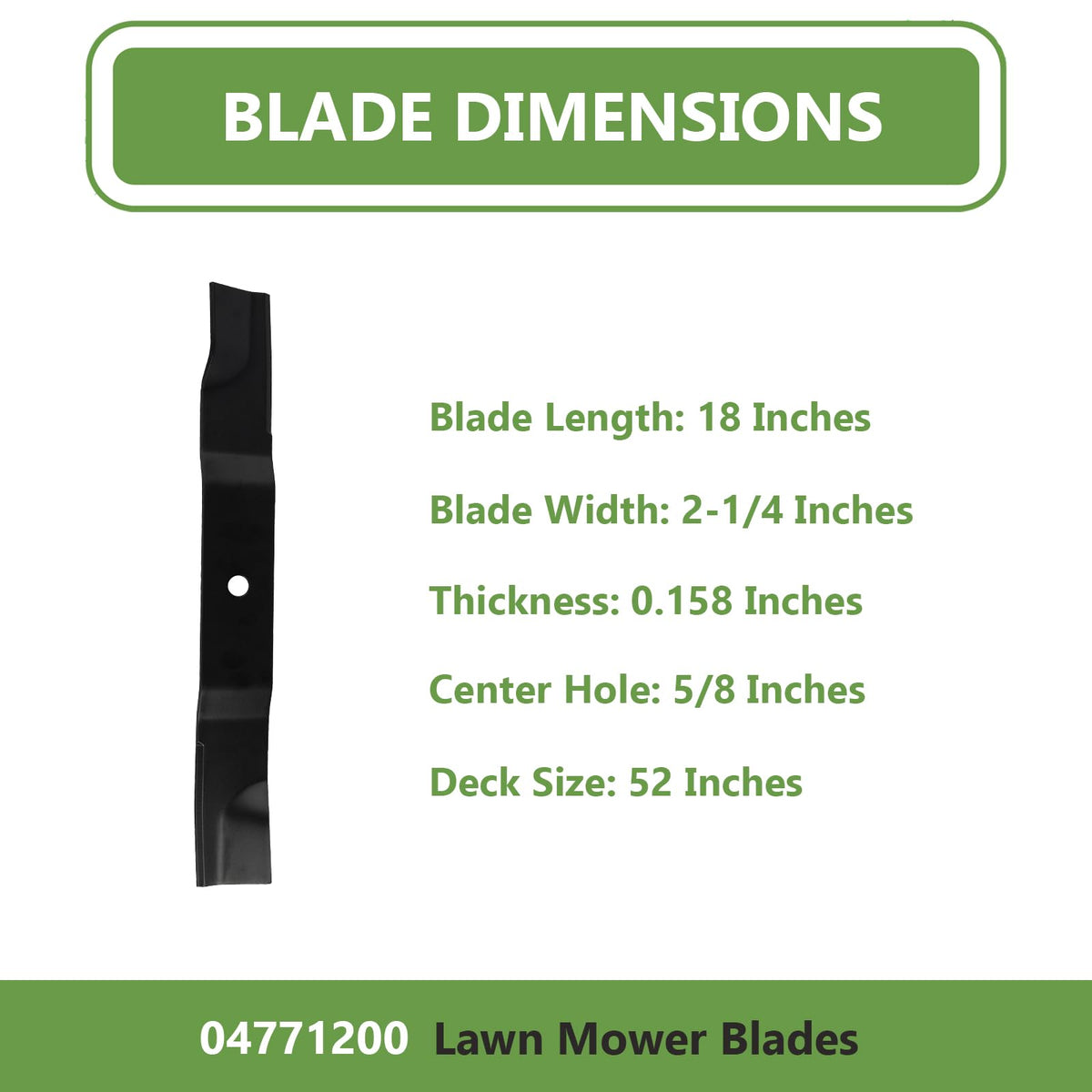 KANXAJJY 52in deck lawn blades for smooth, efficient cuts